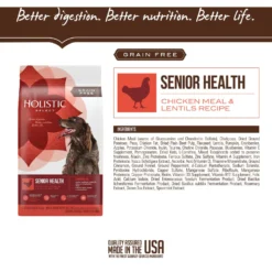 Holistic Select Senior Health Chicken Meal & Lentils Recipe Dry Dog Food -Pawsphoria Sales Store 134446 PT3. AC SS1800 V1660574121