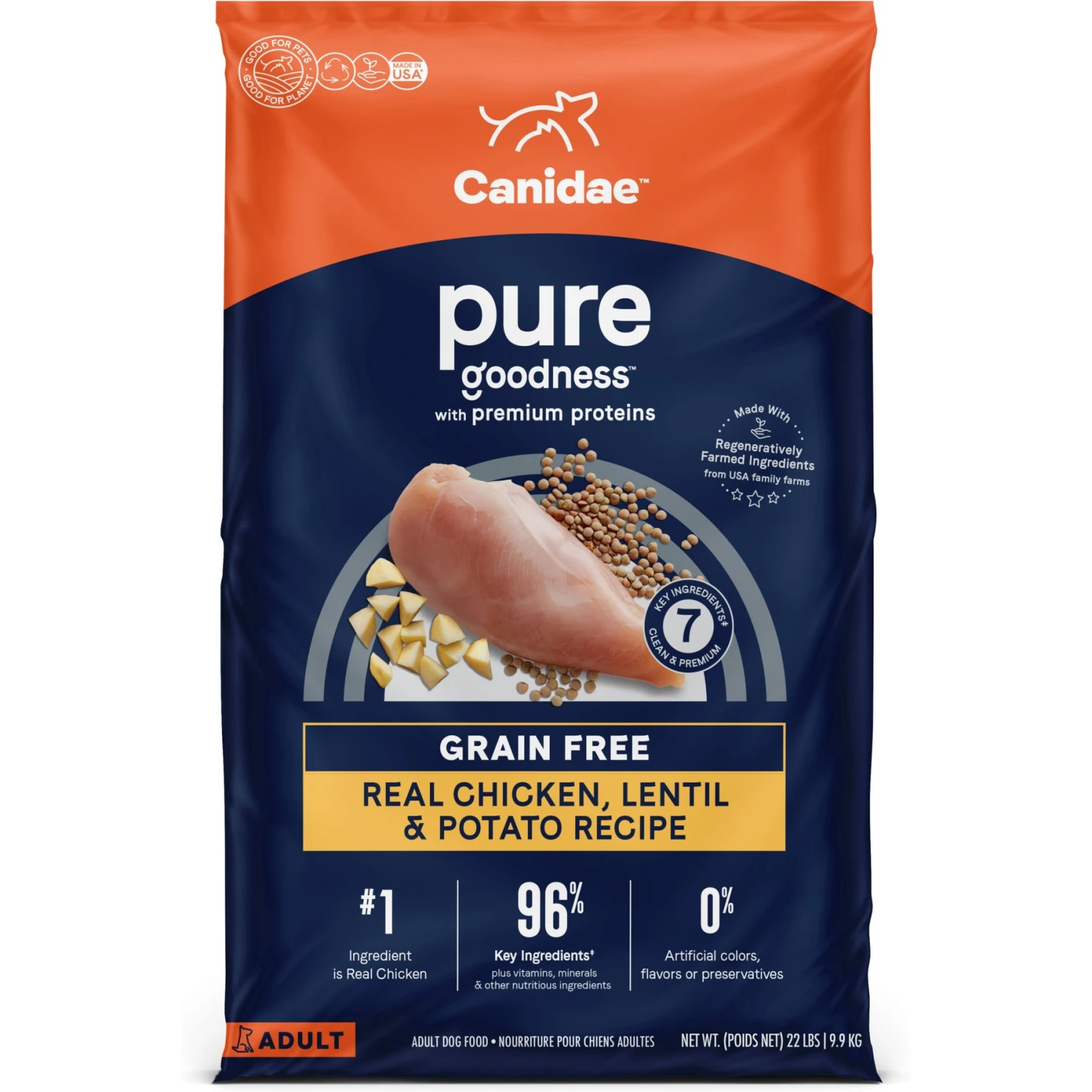 CANIDAE Grain-Free PURE Limited Ingredient Chicken, Lentil & Potato Recipe Dry Dog Food 1 CANIDAE Grain-Free PURE Limited Ingredient Chicken, Lentil & Potato Recipe Dry Dog Food