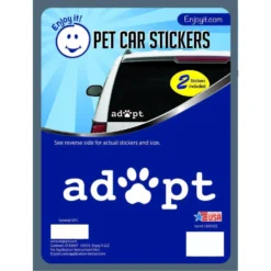 Enjoy It Adopt Pawprint Car Sticker