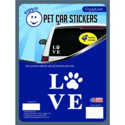 Enjoy It Love & Paw Car Sticker