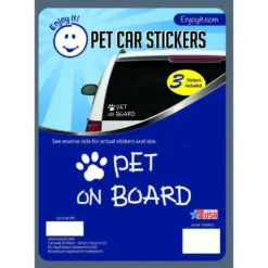 Enjoy It "Pet On Board" Car Sticker