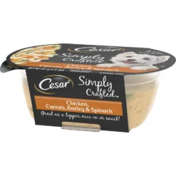Cesar Simply Crafted Chicken, Carrots, Barley & Spinach Limited-Ingredient Adult Wet Dog Food Topper -Pawsphoria Sales Store 141024 PT2. AC SS1800 V1695649464