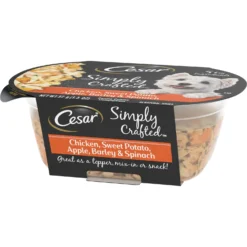Cesar Simply Crafted Chicken, Sweet Potato, Apple, Barley & Spinach Limited-Ingredient Adult Wet Dog Food Topper 11 Cesar Simply Crafted Chicken, Sweet Potato, Apple, Barley & Spinach Limited-Ingredient Adult Wet Dog Food Topper -Pawsphoria Sales Store 141030 PT2. AC SS1800 V1695648764