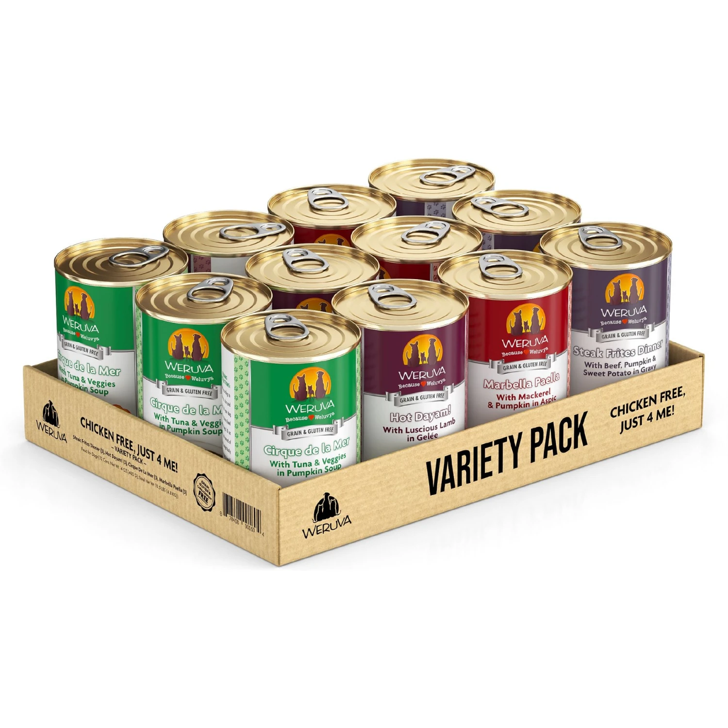 Weruva Chicken-Free Just 4 Me Variety Pack Grain-Free Canned Dog Food 1 Weruva Chicken-Free Just 4 Me Variety Pack Grain-Free Canned Dog Food