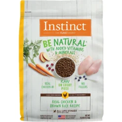 Instinct Be Natural Real Chicken & Brown Rice Recipe Freeze-Dried Raw Coated Dry Dog Food