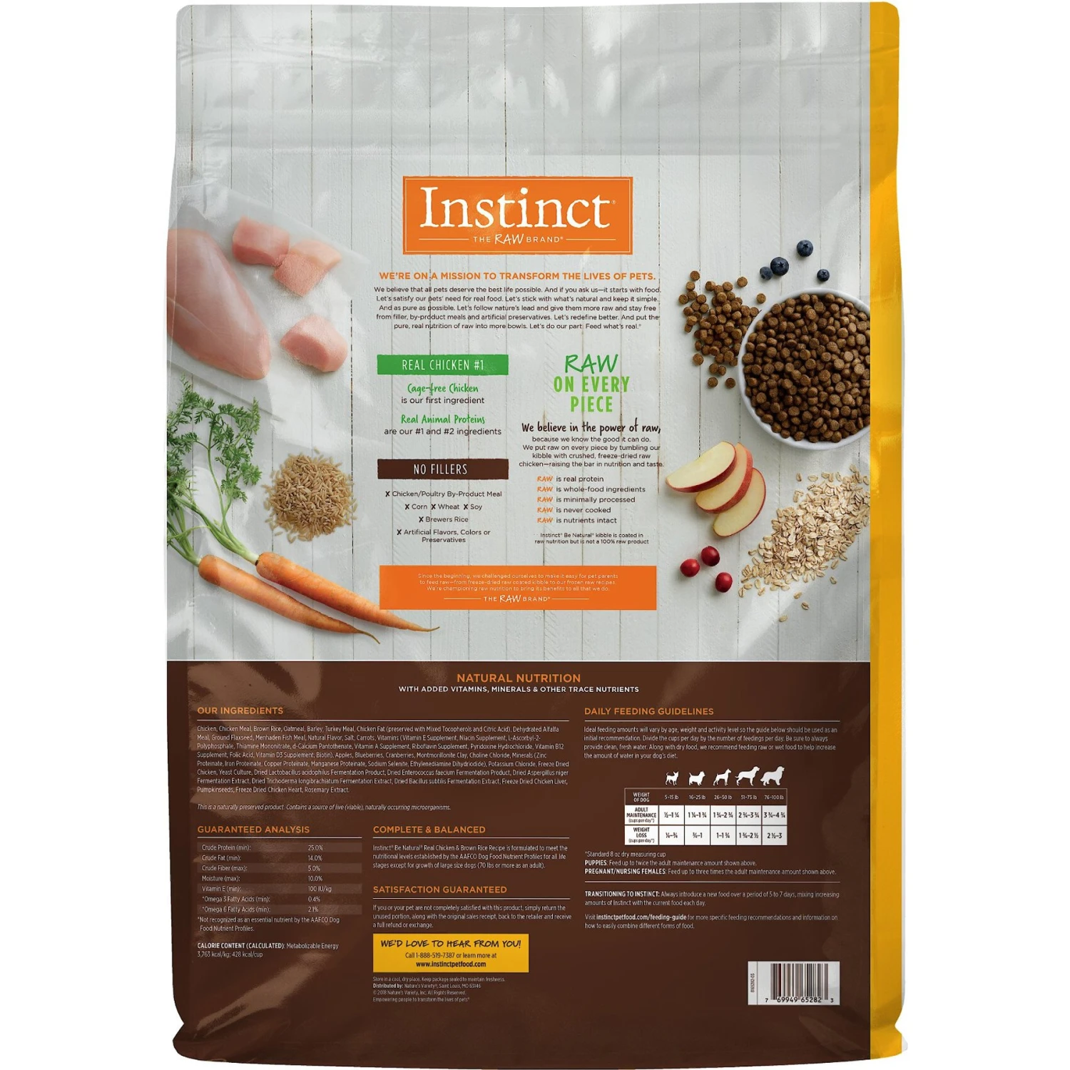 Instinct Be Natural Real Chicken & Brown Rice Recipe Freeze-Dried Raw Coated Dry Dog Food 2 Instinct Be Natural Real Chicken & Brown Rice Recipe Freeze-Dried Raw Coated Dry Dog Food - Image 2