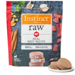 Instinct Frozen Raw Patties Grain-Free Real Beef Recipe Dog Food