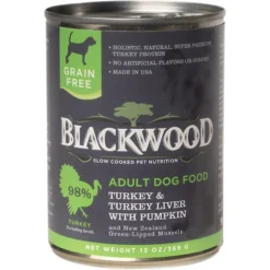 Blackwood Turkey & Turkey Liver With Pumpkin Grain-Free Adult Canned Dog Food, 13-oz, Case Of 12