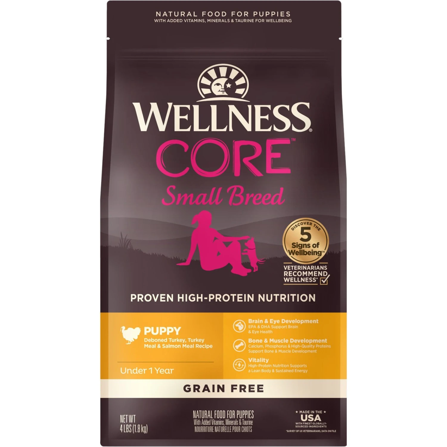 Wellness CORE Grain-Free Small Breed Puppy Deboned Turkey Recipe Dry Dog Food 1 Wellness CORE Grain-Free Small Breed Puppy Deboned Turkey Recipe Dry Dog Food