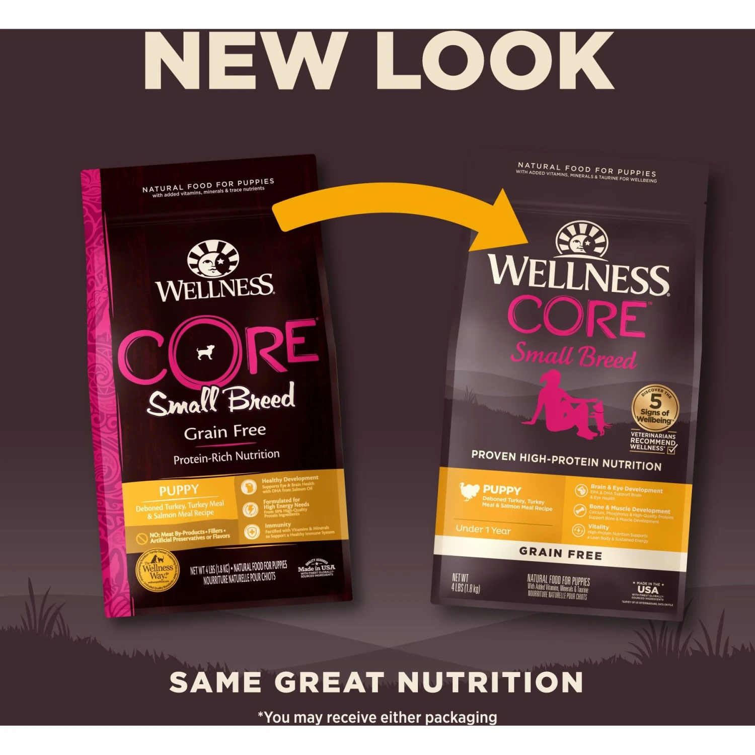 Wellness CORE Grain-Free Small Breed Puppy Deboned Turkey Recipe Dry Dog Food 2 Wellness CORE Grain-Free Small Breed Puppy Deboned Turkey Recipe Dry Dog Food - Image 2