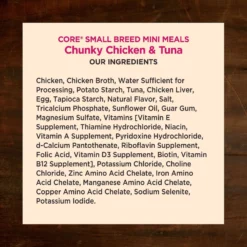 Wellness CORE Grain-Free Small Breed Mini Meals Chunky Chicken & Tuna In Gravy Dog Food Pouches -Pawsphoria Sales Store 145508 PT4. AC SS1800 V1611771379