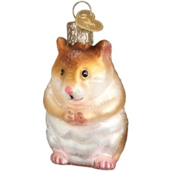 Old World Christmas Hamster Glass Tree Ornament, 2.75-in