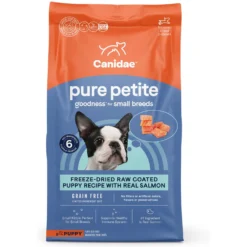 CANIDAE Grain-Free PURE Petite Salmon Formula Small Breed Puppy Limited Ingredient Freeze-Dried Raw Coated Dry Dog Food