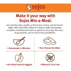 Sojos Mix-A-Meal Fruit & Veggie Pre-Mix Grain-Free Dog Food -Pawsphoria Sales Store 149640 PT2. AC SS1800 V1611088636