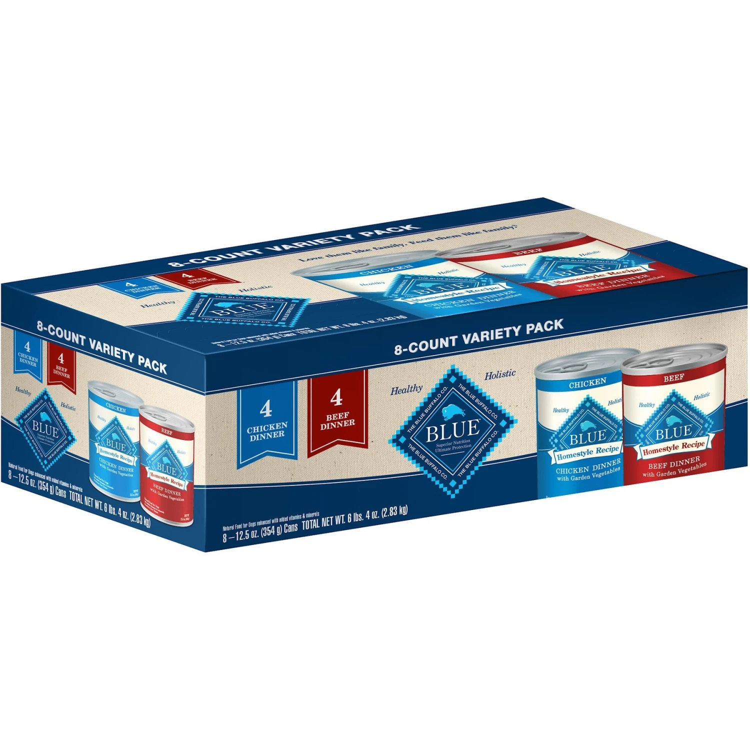 Blue Buffalo Homestyle Recipes Adult Variety Pack Chicken & Beef Dinner Canned Dog Food 1 Blue Buffalo Homestyle Recipes Adult Variety Pack Chicken & Beef Dinner Canned Dog Food