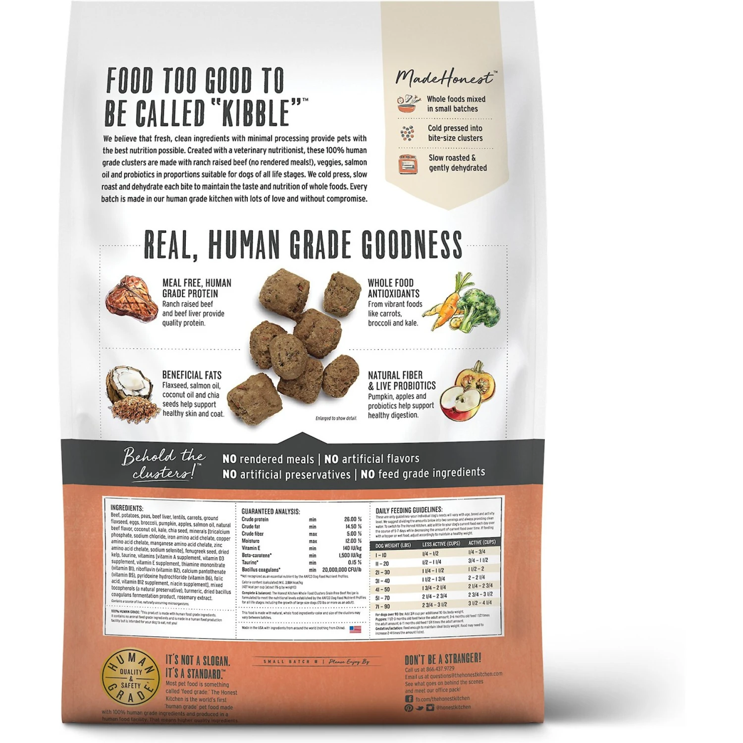 The Honest Kitchen Grain-Free Beef Whole Food Clusters Dry Dog Food 2 The Honest Kitchen Grain-Free Beef Whole Food Clusters Dry Dog Food - Image 2