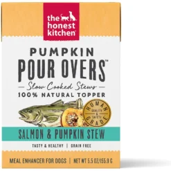 The Honest Kitchen Pumpkin POUR OVERS Salmon & Pumpkin Stew Wet Dog Food Topper