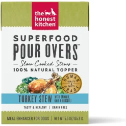 The Honest Kitchen Superfood POUR OVERS Turkey Stew With Veggies Wet Dog Food Topper