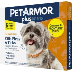 PetArmor Plus Flea & Tick Spot Treatment For Dogs, 5-22 Lbs,