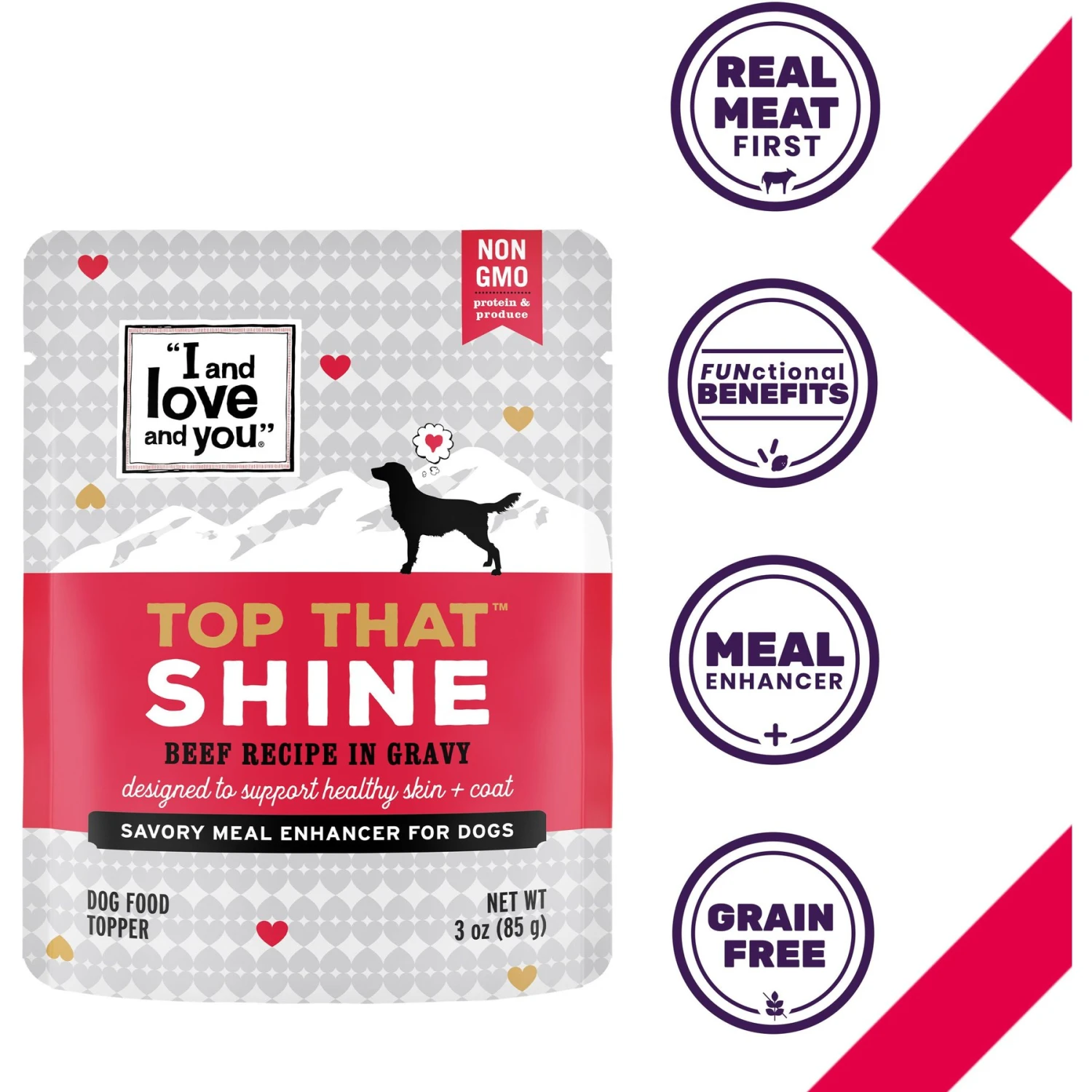 I And Love And You Top That Shine Beef Recipe Grain-Free Dog Food Topper 2 I And Love And You Top That Shine Beef Recipe Grain-Free Dog Food Topper - Image 2