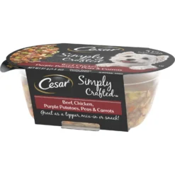 Cesar Simply Crafted Beef, Chicken, Purple Potatoes, Peas & Carrots Adult Wet Dog Food Topper -Pawsphoria Sales Store 156807 PT2. AC SS1800 V1695649400