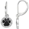 Pet Friends Paw Circle Drop Earrings