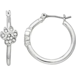 Pet Friends Paw Hoop Earrings