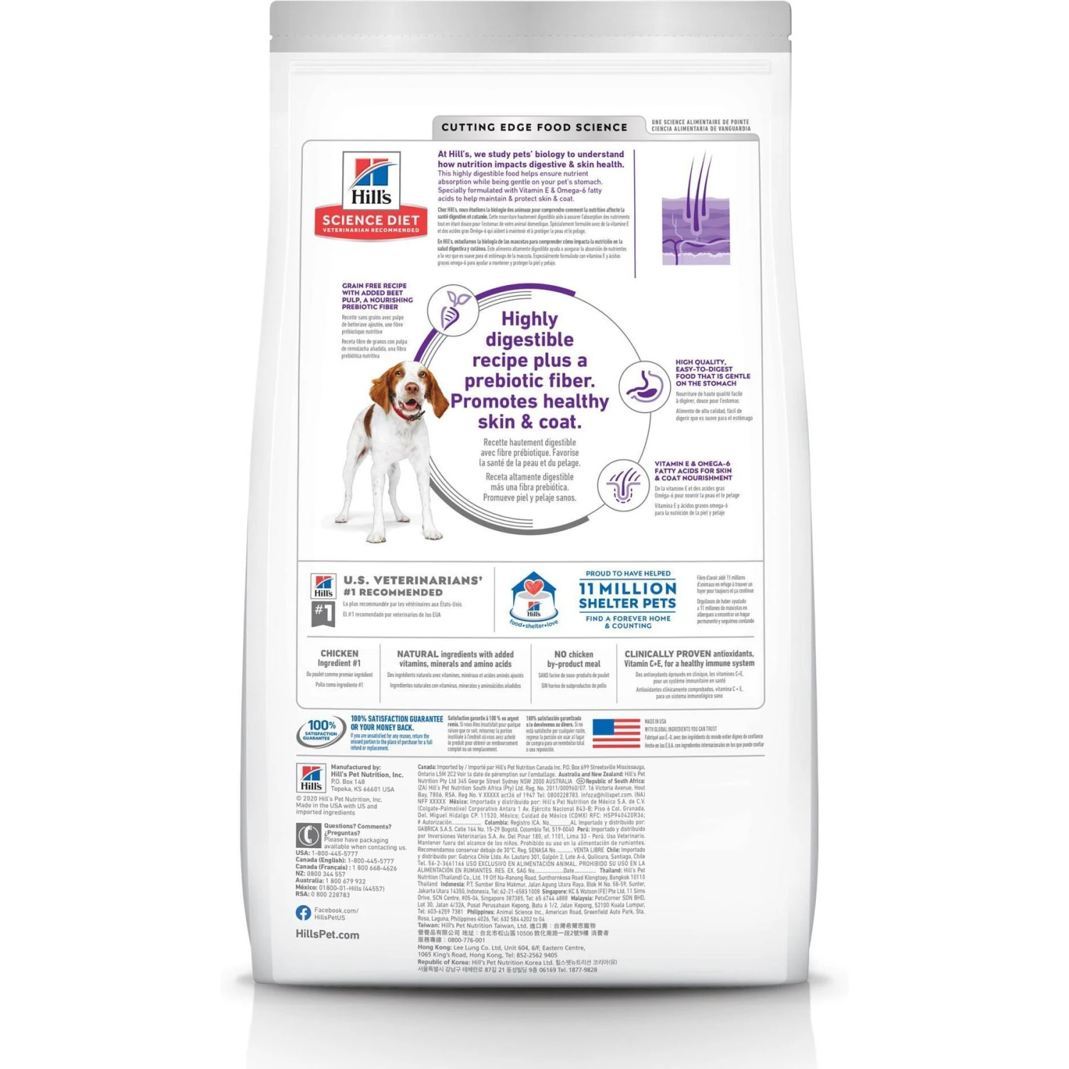 Hill's Science Diet Adult Sensitive Stomach & Sensitive Skin Grain-Free Chicken & Potato Recipe Dry Dog Food 2 Hill's Science Diet Adult Sensitive Stomach & Sensitive Skin Grain-Free Chicken & Potato Recipe Dry Dog Food - Image 2