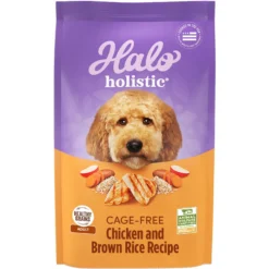 Halo Holistic Complete Digestive Health Chicken & Brown Rice Dog Food Recipe Adult Dry Dog Food