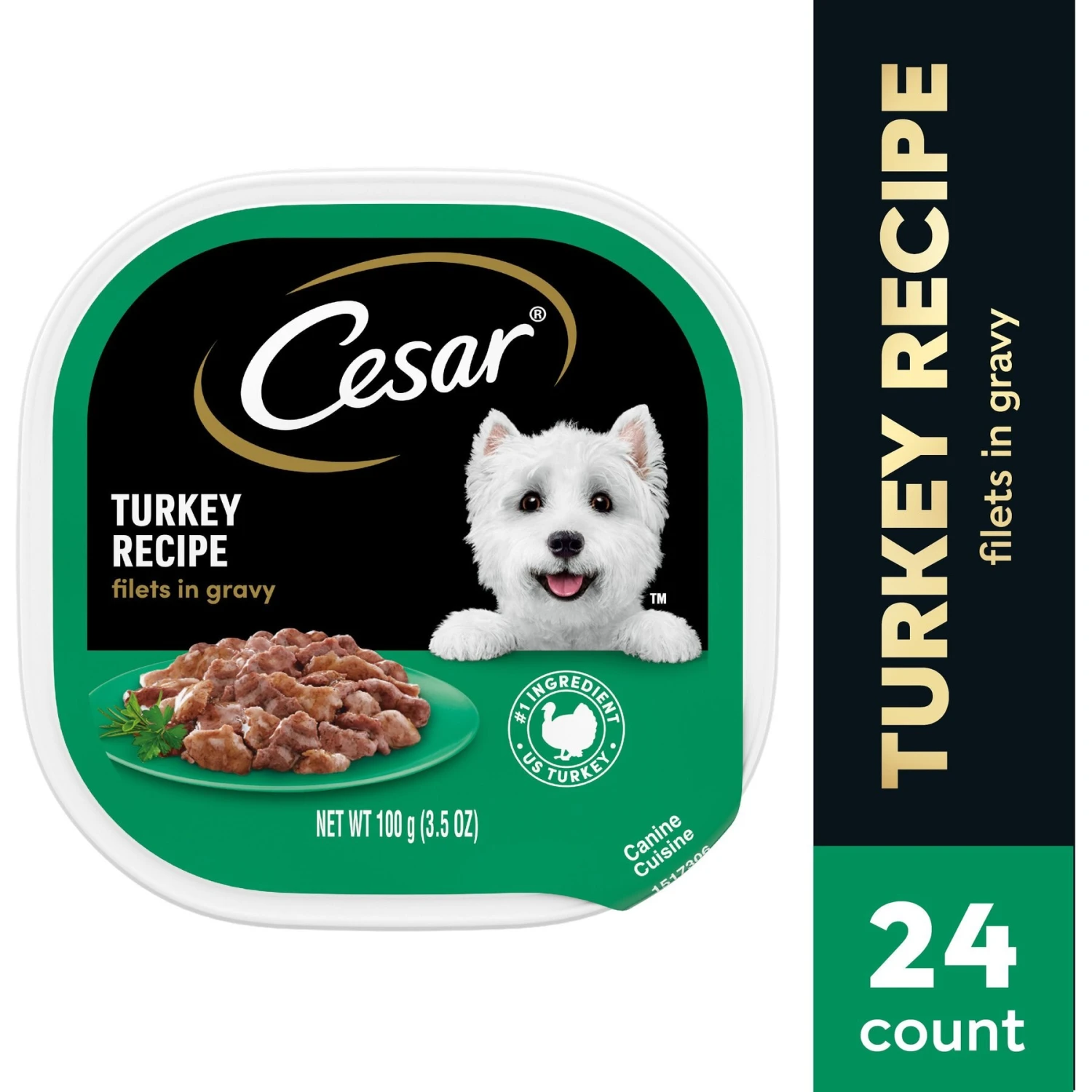 Cesar Turkey Recipe Filets In Gravy Small Breed Adult Wet Dog Food Trays 3 Cesar Turkey Recipe Filets In Gravy Small Breed Adult Wet Dog Food Trays - Image 3