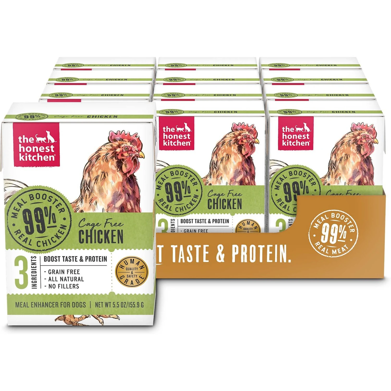 The Honest Kitchen Meal Booster 99% Chicken Wet Dog Food Topper 1 The Honest Kitchen Meal Booster 99% Chicken Wet Dog Food Topper