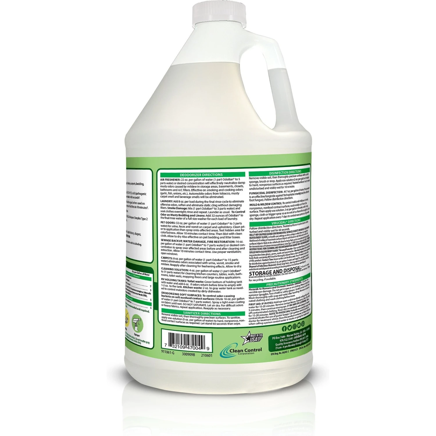 OdoBan Disinfectant Laundry & Air Freshener Concentrate, Eucalyptus Scent 2 OdoBan Disinfectant Laundry & Air Freshener Concentrate, Eucalyptus Scent - Image 2