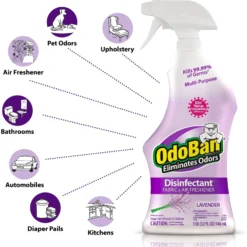 OdoBan Disinfectant Fabric & Air Freshener Spray, Lavender Scent 9 OdoBan Disinfectant Fabric & Air Freshener Spray, Lavender Scent -Pawsphoria Sales Store 169644 PT2. AC SS1800 V1646088402