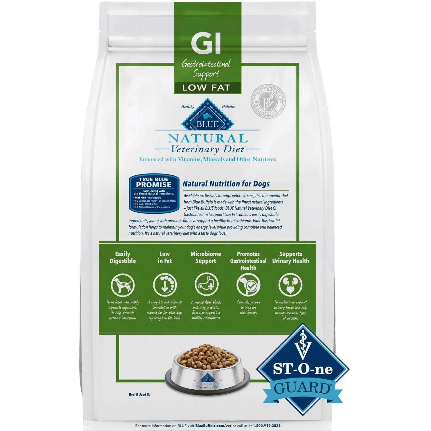Blue Buffalo Natural Veterinary Diet GI Gastrointestinal Support Low Fat Dry Dog Food 2 Blue Buffalo Natural Veterinary Diet GI Gastrointestinal Support Low Fat Dry Dog Food - Image 2