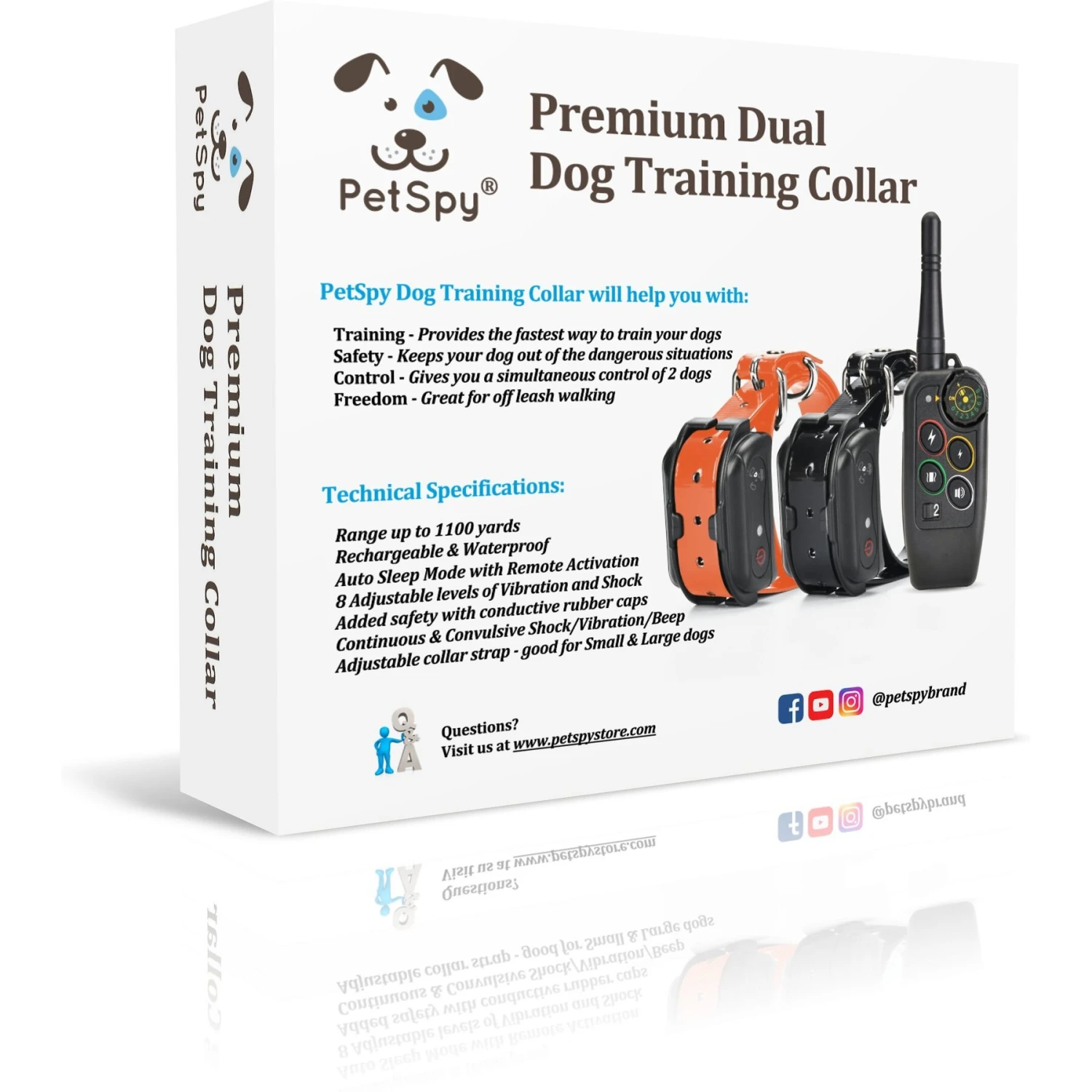 PetSpy M686 3300-ft Premium Remote Dog Training Collar 7 PetSpy M686 3300-ft Premium Remote Dog Training Collar - Image 7