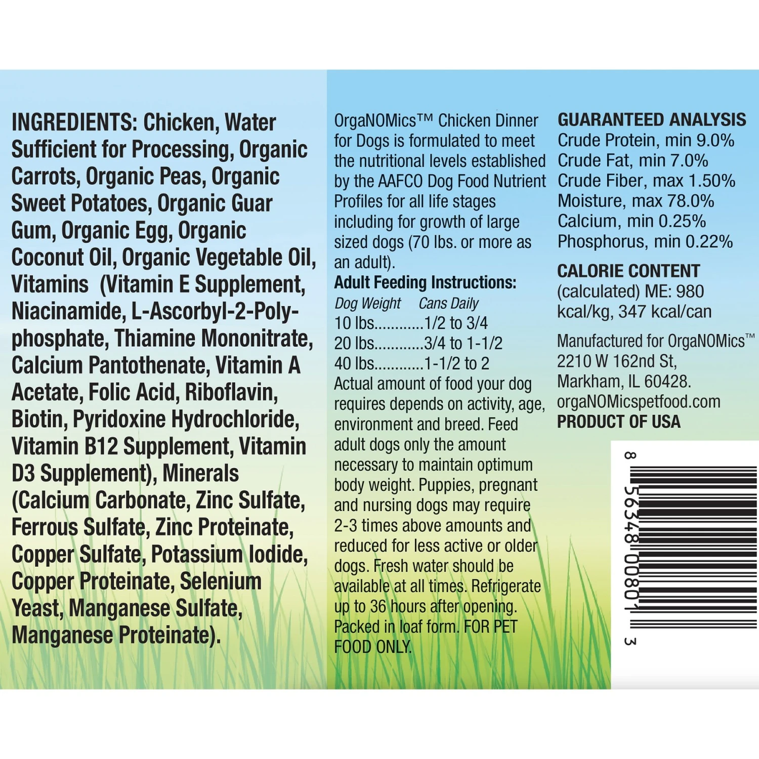 OrgaNOMics Chicken Dinner Grain-Free Pate Wet Dog Food 2 OrgaNOMics Chicken Dinner Grain-Free Pate Wet Dog Food - Image 2