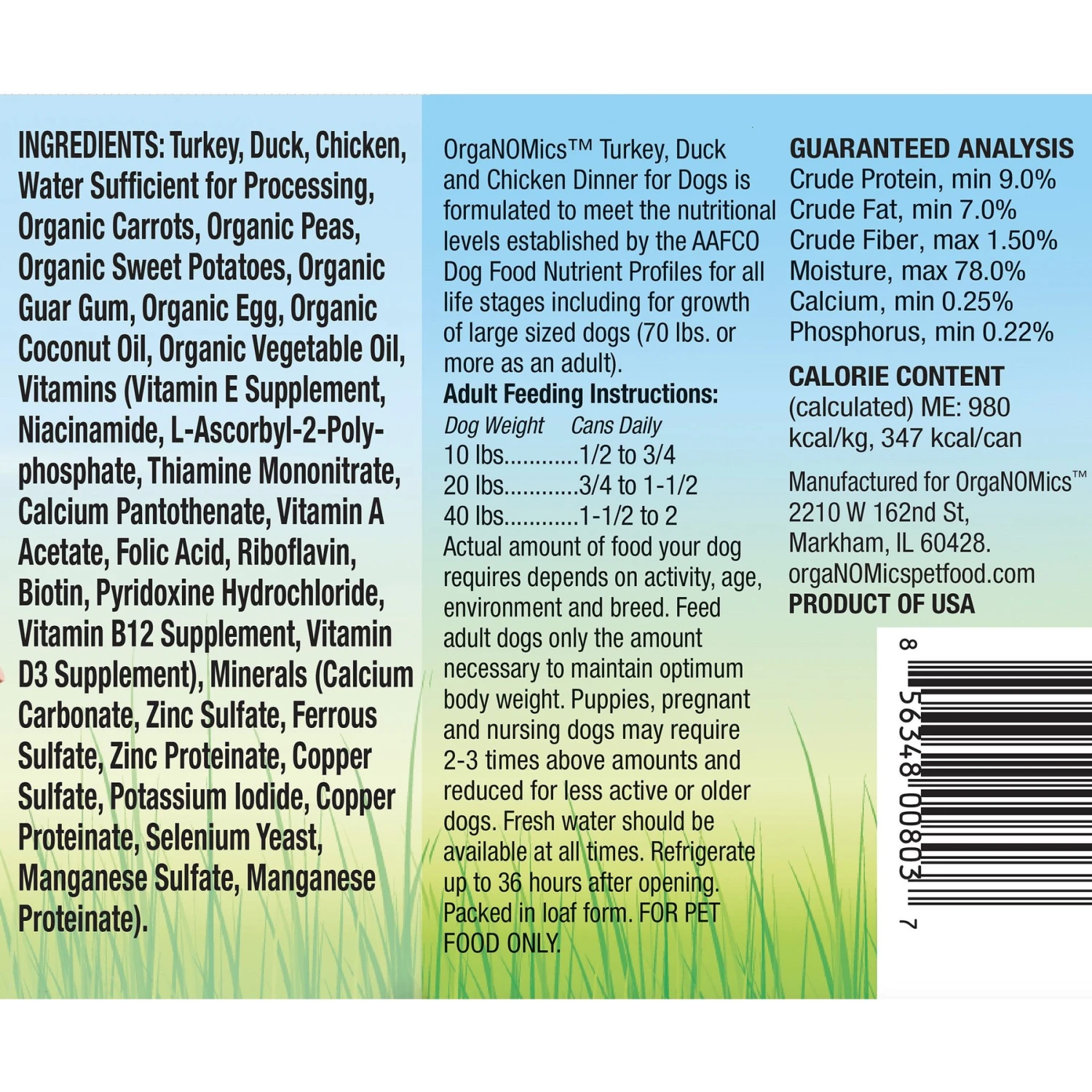 OrgaNOMics Turkey, Duck & Chicken Dinner Grain-Free Pate Wet Dog Food 2 OrgaNOMics Turkey, Duck & Chicken Dinner Grain-Free Pate Wet Dog Food - Image 2