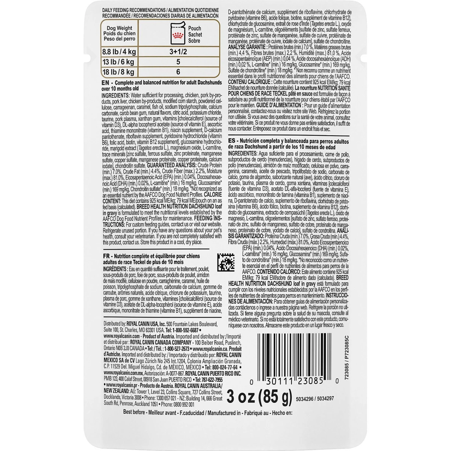 Royal Canin Breed Health Nutrition Dachshund Adult Loaf In Gravy Pouch Dog Food 2 Royal Canin Breed Health Nutrition Dachshund Adult Loaf In Gravy Pouch Dog Food - Image 2