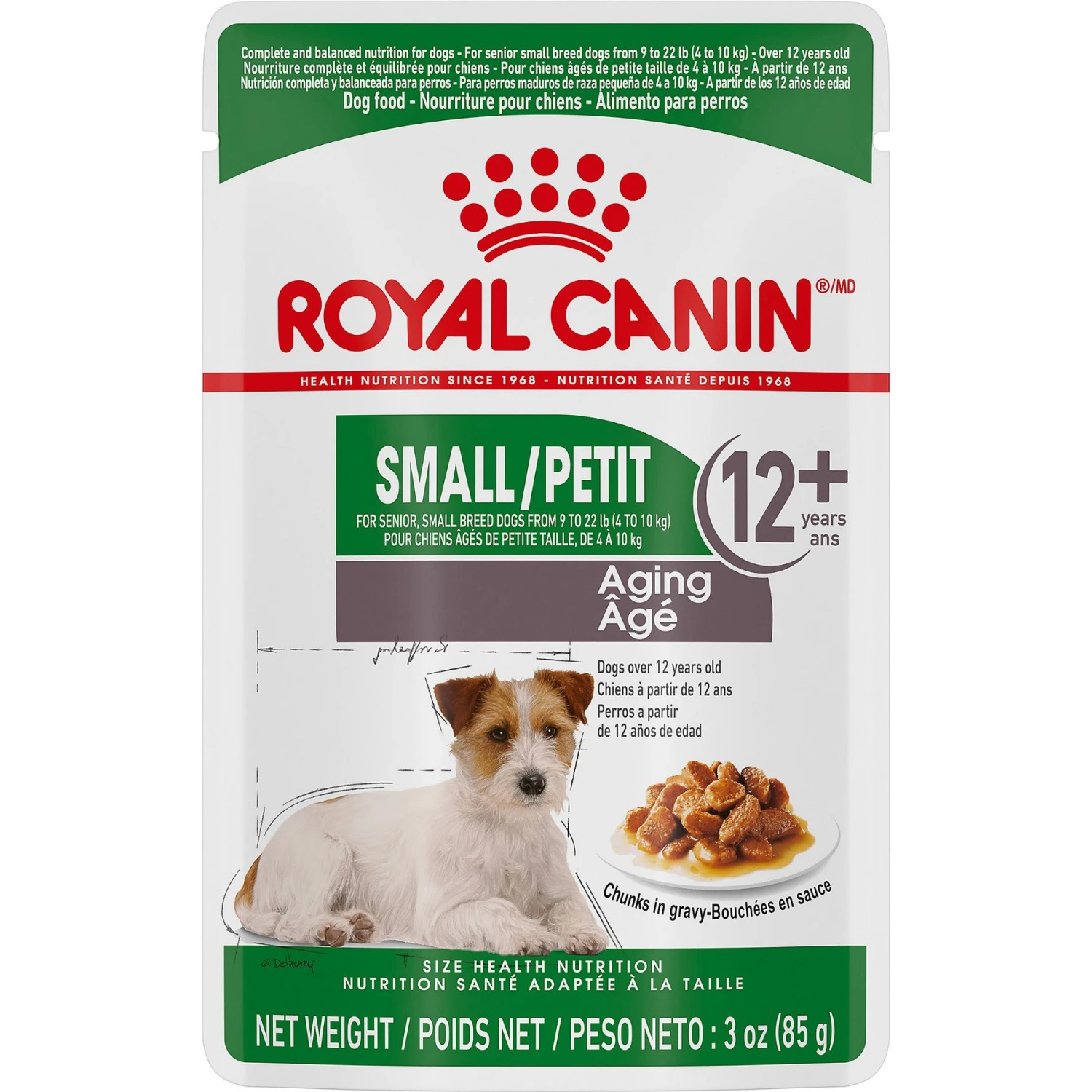 Royal Canin Size Health Nutrition Small Aging 12+ Chunks In Gravy Dog Food Pouch 2 Royal Canin Size Health Nutrition Small Aging 12+ Chunks In Gravy Dog Food Pouch - Image 2