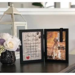 Pawprints Remembered Memorial Picture Frame With Ribbon & Tag -Pawsphoria Sales Store 183453 PT5. AC SS1800 V1564752451