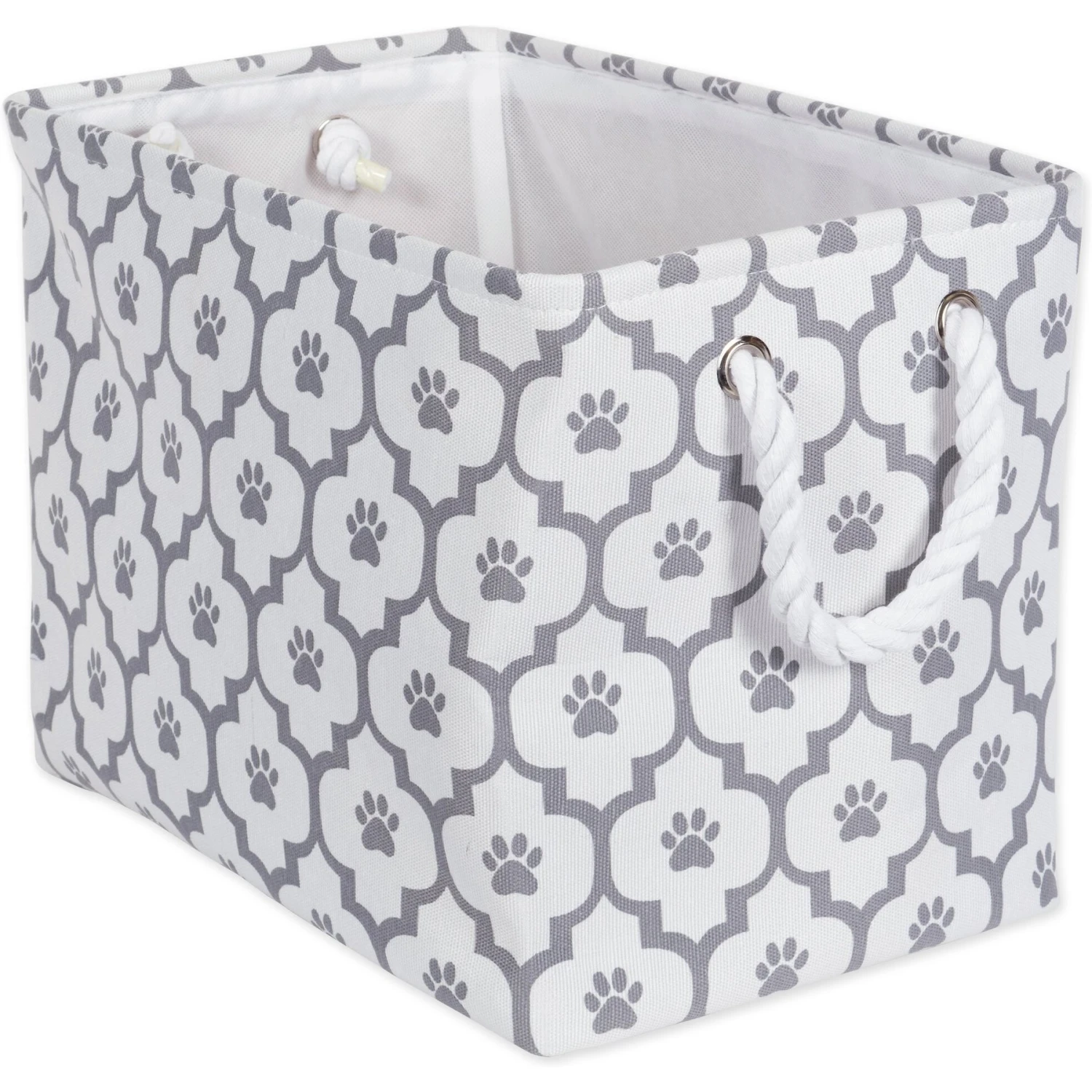 Bone Dry Paw Lattice Print Rectangle Dog Storage Bin 1 Bone Dry Paw Lattice Print Rectangle Dog Storage Bin