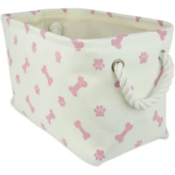 Bone Dry Paw & Bone Print Rectangle Dog Storage Bin