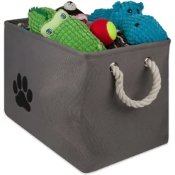 Bone Dry Paw Print Rectangle Dog Storage Bin -Pawsphoria Sales Store 185345 PT2. AC SS1800 V1565737053