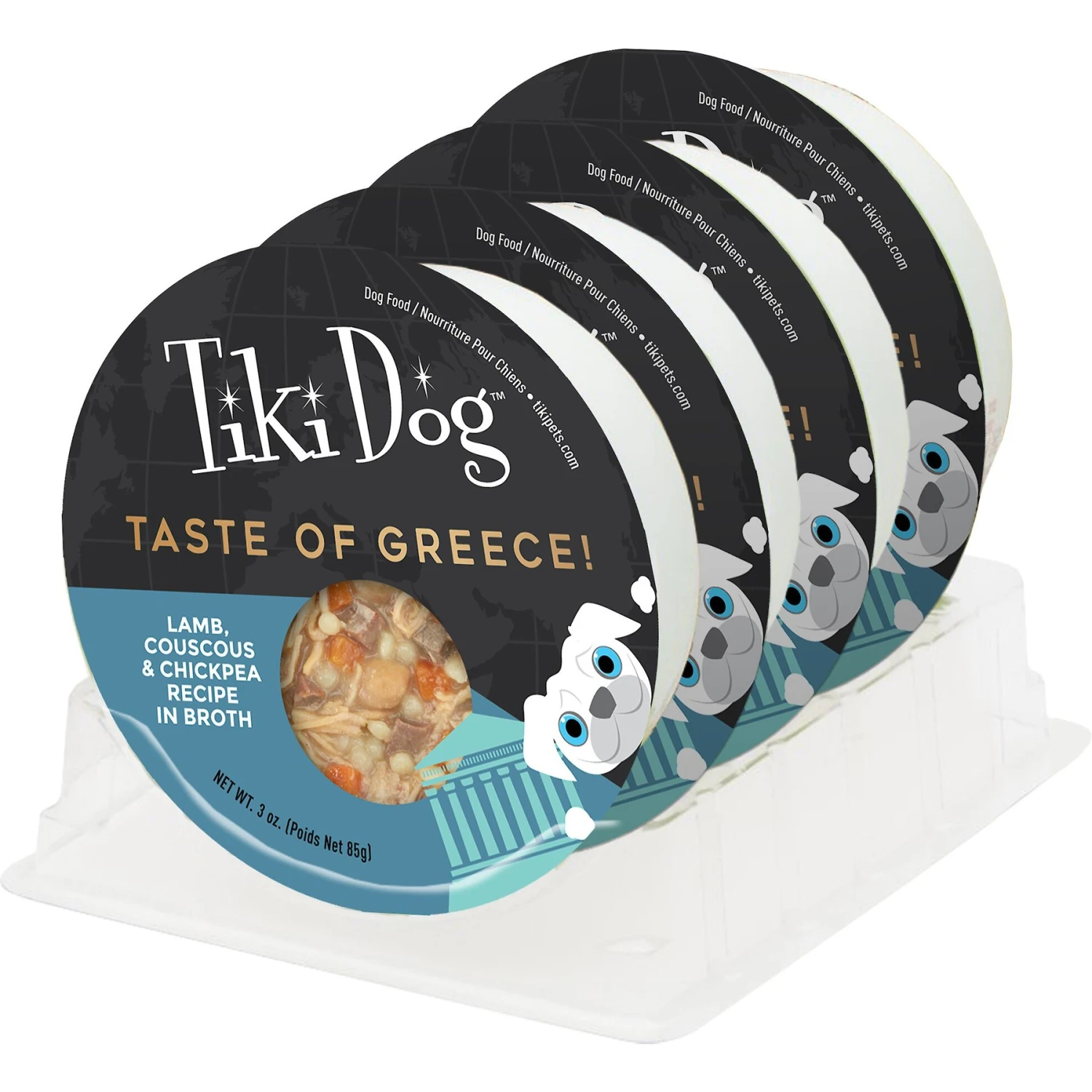 Tiki Dog Taste Of Greece Lamb, Couscous & Chickpea Recipe In Broth Wet Dog Food, 3-oz Cup, Case Of 4 2 Tiki Dog Taste Of Greece Lamb, Couscous & Chickpea Recipe In Broth Wet Dog Food, 3-oz Cup, Case Of 4 - Image 2