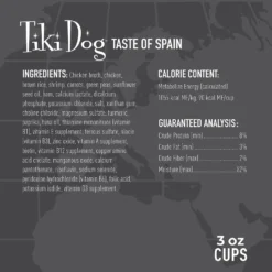 Tiki Dog Taste Of Spain Chicken & Shrimp Paella Recipe In Broth Gluten-Free Wet Dog Food, 3-oz Cup, Case Of 4 -Pawsphoria Sales Store 186337 PT5. AC SS1800 V1631197610