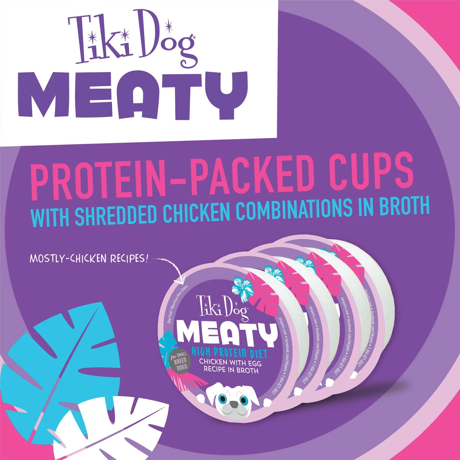 Tiki Dog Meaty High Protein Diet Chicken With Egg Recipe In Broth Grain-Free Wet Dog Food, 3-oz Cup, Case Of 4 3 Tiki Dog Meaty High Protein Diet Chicken With Egg Recipe In Broth Grain-Free Wet Dog Food, 3-oz Cup, Case Of 4 - Image 3