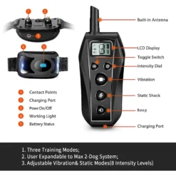 GroovyPets 650 Yard Waterproof Dog Training Shock Collar -Pawsphoria Sales Store 191076 PT2. AC SS1800 V1626742919