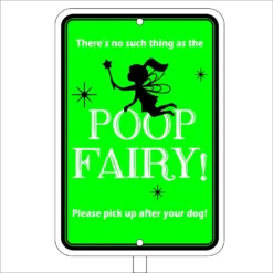 Imagine This Company "Poop Fairy" Garden Sign