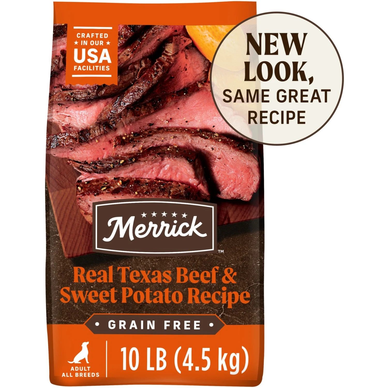 Merrick Real Texas Beef + Sweet Potato Recipe Grain-Free Chicken-Free Adult Dry Dog Food 1 Merrick Real Texas Beef + Sweet Potato Recipe Grain-Free Chicken-Free Adult Dry Dog Food