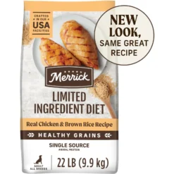 Merrick Limited Ingredient Diet Dry Dog Food Real Chicken & Brown Rice Recipe With Healthy Grains